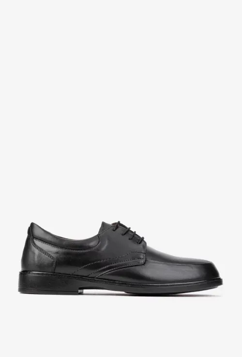 Pantofi barbati din piele naturala neagra picture - 3