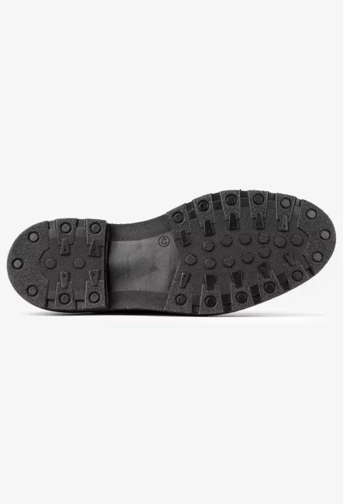 Pantofi barbati din piele naturala neagra picture - 5
