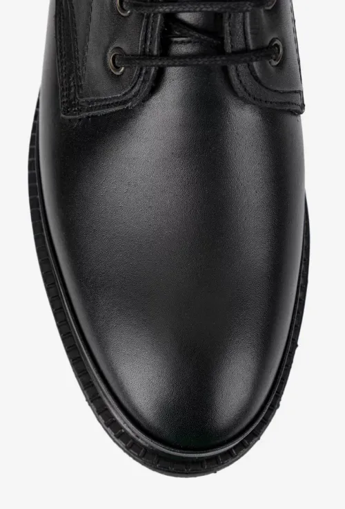 Pantofi barbati din piele naturala neagra picture - 7
