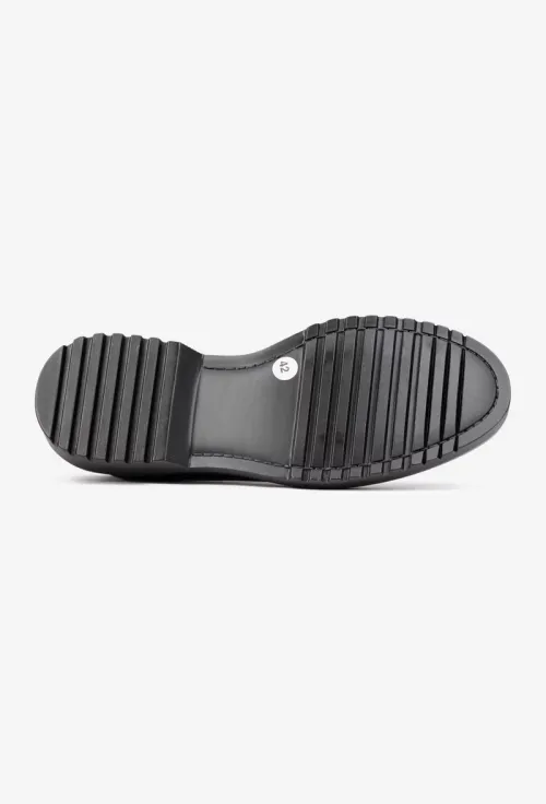 Pantofi barbati din piele naturala neagra picture - 4