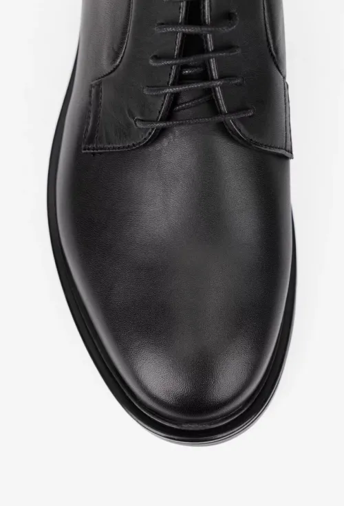 Pantofi barbati din piele naturala neagra picture - 6