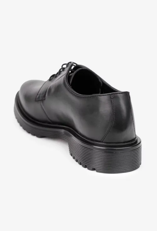 Pantofi barbati din piele naturala neagra picture - 3