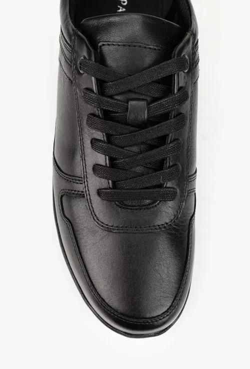 Pantofi barbati din piele naturala neagra picture - 6