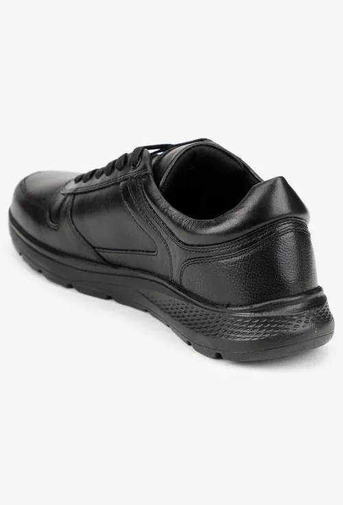 Pantofi barbati din piele naturala neagra picture - 3