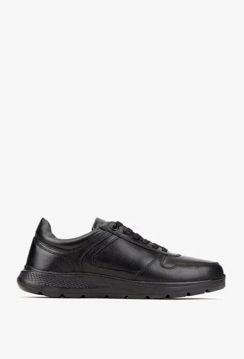 Pantofi barbati din piele naturala neagra picture - 2