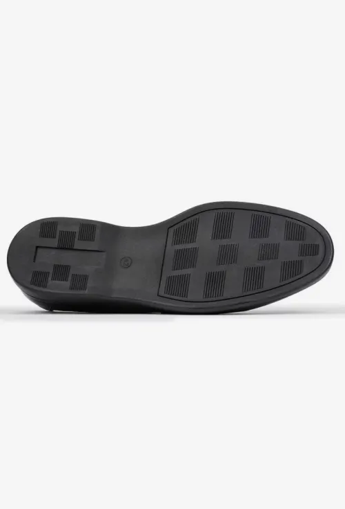 Pantofi barbati din piele texturata neagra picture - 5