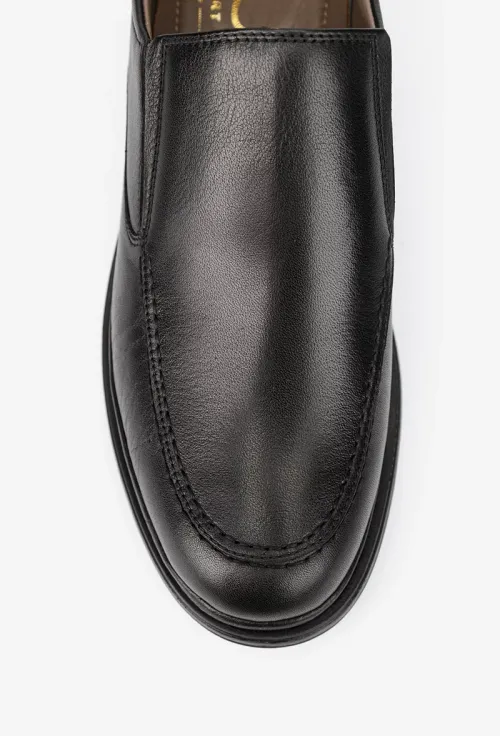 Pantofi barbati NUR confectionati din piele naturala neagra picture - 6