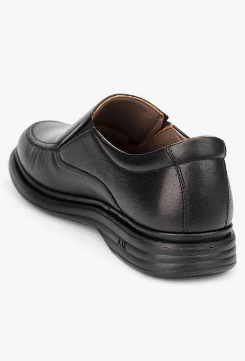 Pantofi barbati NUR confectionati din piele naturala neagra picture - 3