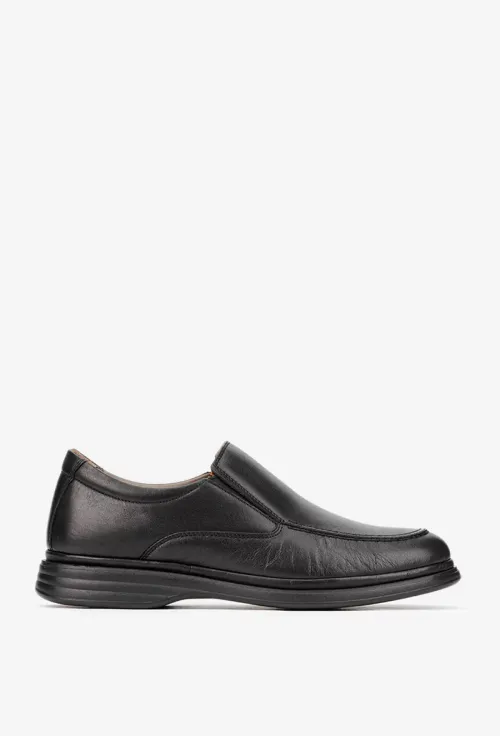 Pantofi barbati NUR confectionati din piele naturala neagra picture - 2