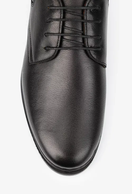 Pantofi barbati NUR din piele naturala neagra picture - 6