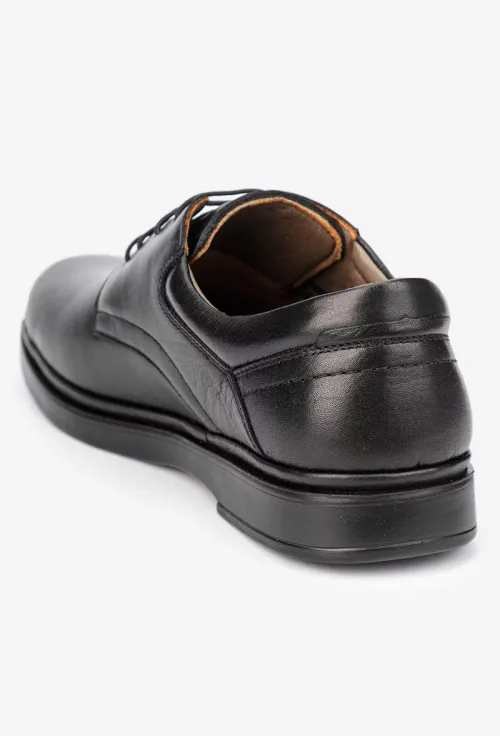 Pantofi barbati NUR din piele naturala neagra picture - 3