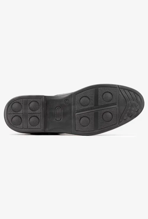 Pantofi barbati NUR din piele naturala neagra picture - 4