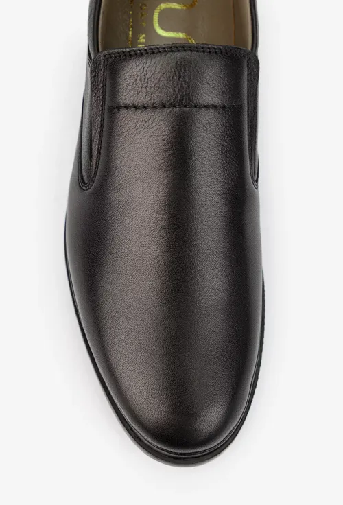 Pantofi barbati NUR din piele naturala neagra picture - 6