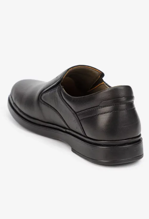 Pantofi barbati NUR din piele naturala neagra picture - 3