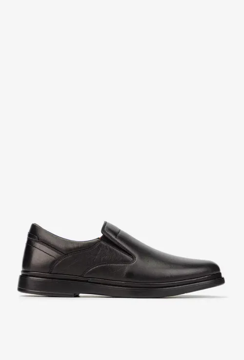 Pantofi barbati NUR din piele naturala neagra picture - 2