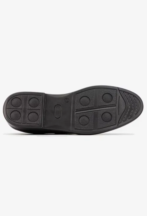 Pantofi barbati NUR din piele naturala neagra picture - 4