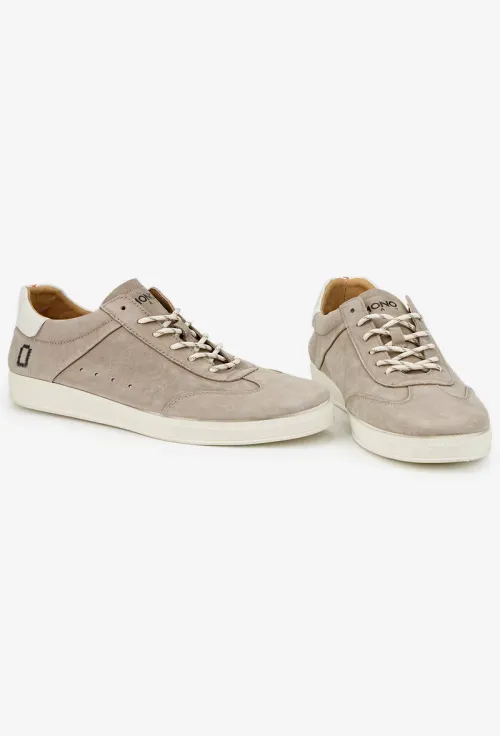 Pantofi barbati taupe din piele nabuc picture - 5