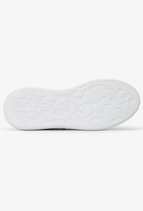 Pantofi dama albi din piele naturala cu siret elastic picture - 4