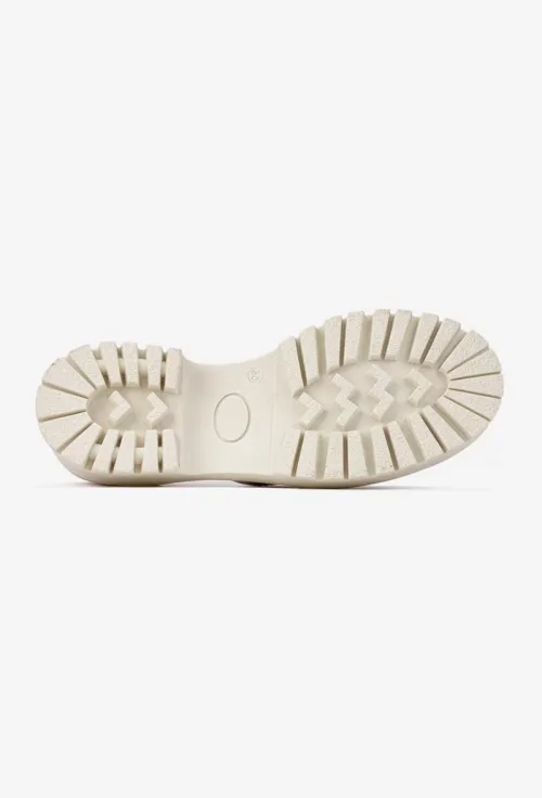 Pantofi dama bej din piele naturala cu funda picture - 5