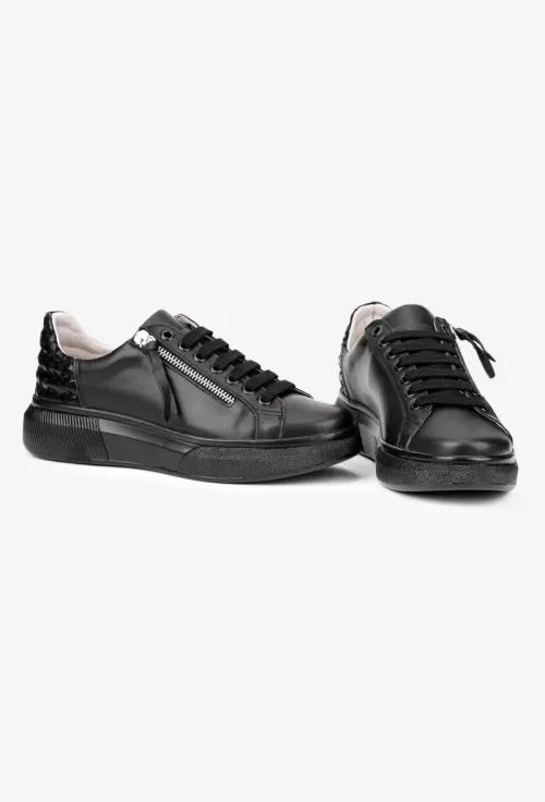 Pantofi dama casual negri din piele naturala picture - 5