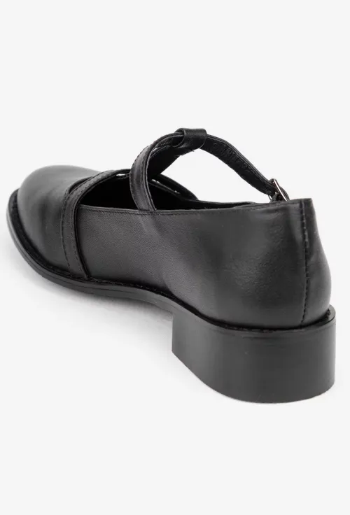 Pantofi dama din piele naturala neagra picture - 5