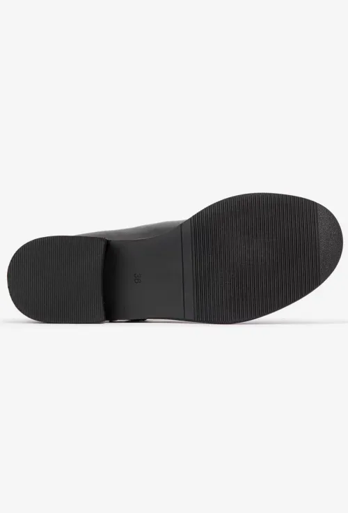 Pantofi dama din piele naturala neagra picture - 6