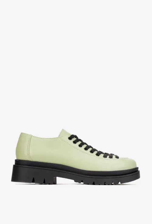 Pantofi dama din piele naturala verde deschis picture - 3