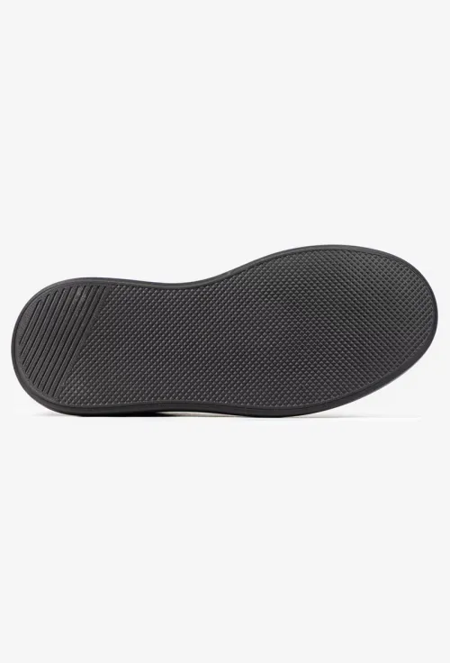 Pantofi dama din piele texturata neagra picture - 5