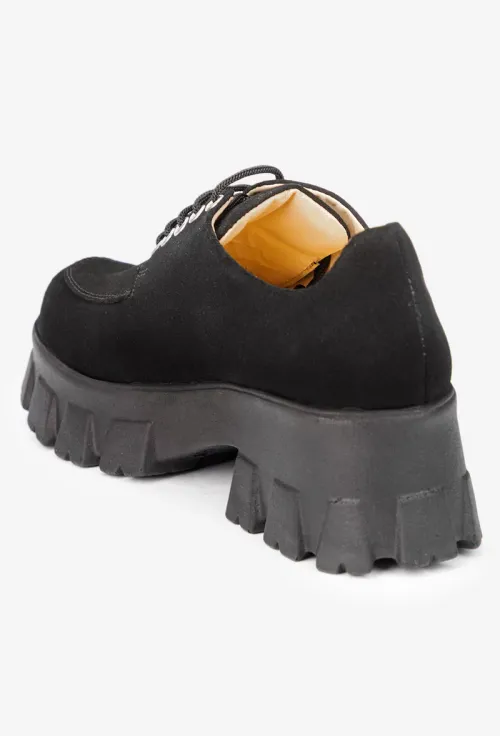 Pantofi dama negri din piele intoarsa picture - 4