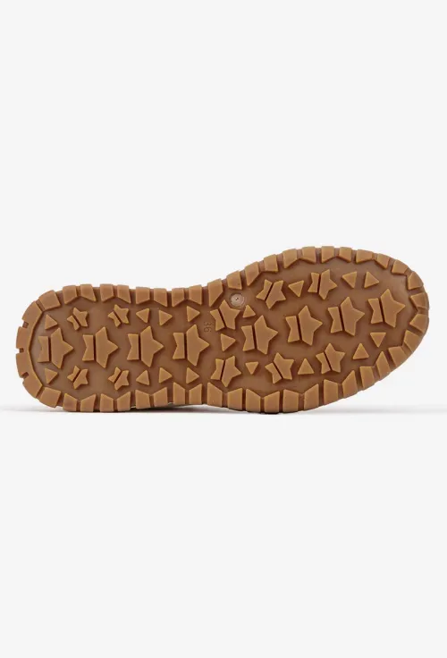 Pantofi dama NUR albi cu bej din piele intoarsa si material textil picture - 6