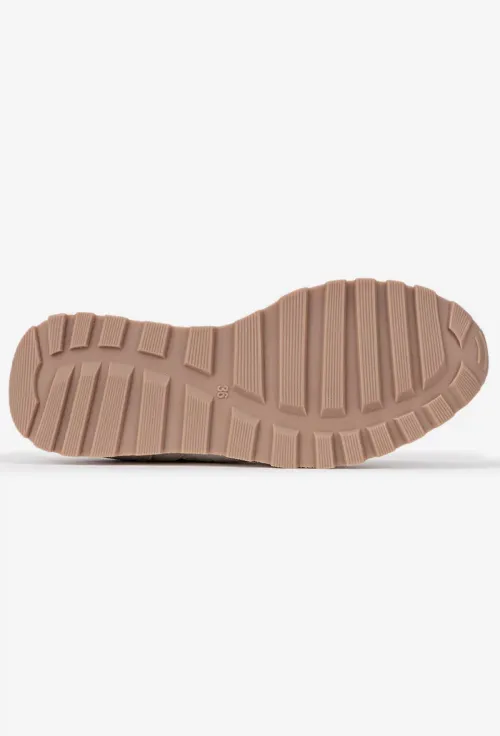 Pantofi dama NUR albi cu gri deschis din piele picture - 5