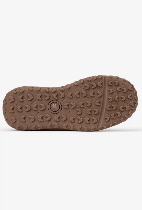 Pantofi dama NUR bej cu gri din piele si material textil picture - 6