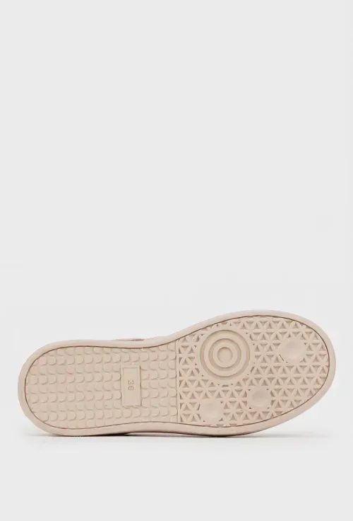 Pantofi dama NUR bej din piele intoarsa picture - 4