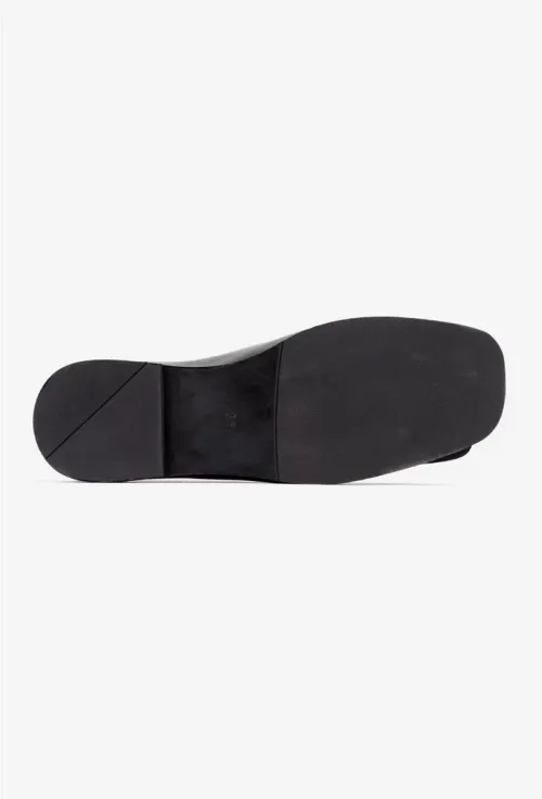 Pantofi dama NUR din piele naturala neagra cu ornament picture - 5