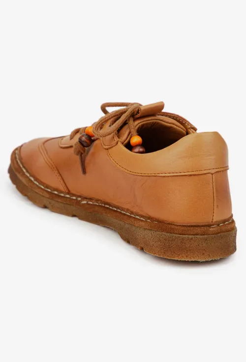 Pantofi dama NUR maro din piele naturala cu ornamente picture - 4