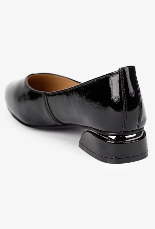 Pantofi dama NUR negri din piele lacuita picture - 5