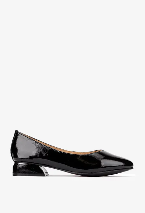 Pantofi dama NUR negri din piele lacuita picture - 4