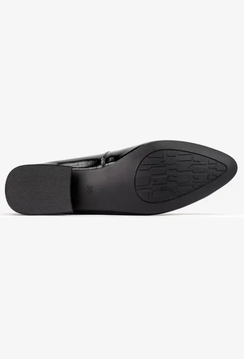 Pantofi dama NUR negri din piele lacuita picture - 6