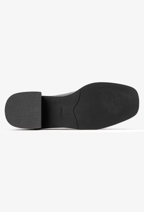 Pantofi dama NUR negri din piele lacuita cu siret elastic picture - 7