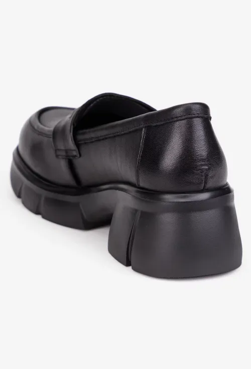 Pantofi dama NUR negri din piele naturala picture - 4