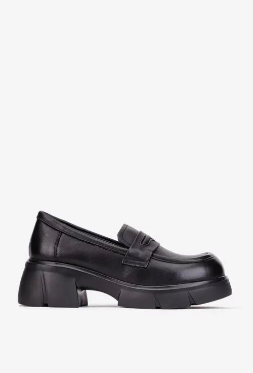 Pantofi dama NUR negri din piele naturala picture - 3