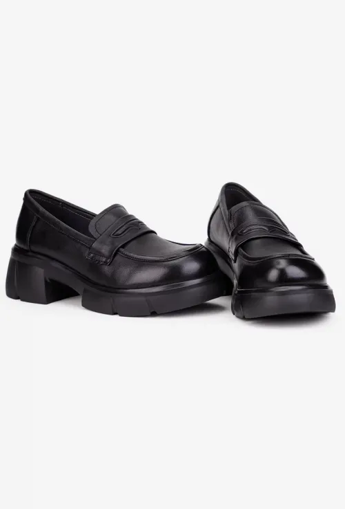 Pantofi dama NUR negri din piele naturala picture - 6
