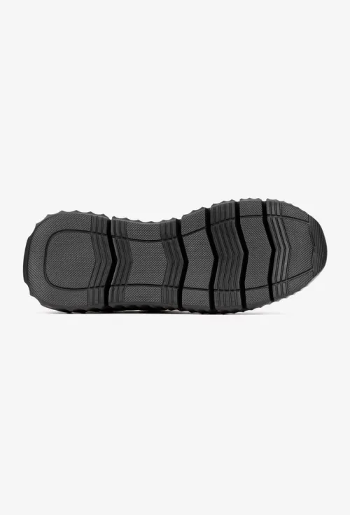 Pantofi dama NUR negri din piele si material textil picture - 5