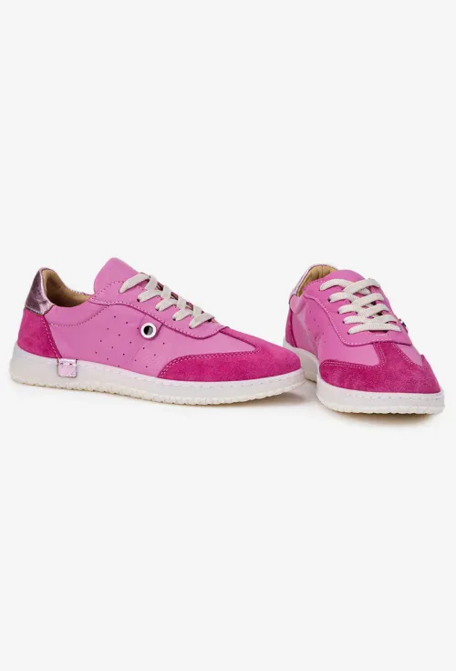 Pantofi dama NUR roz cu fuchsia din piele picture - 8
