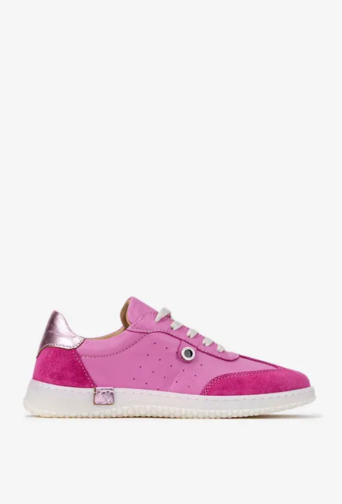 Pantofi dama NUR roz cu fuchsia din piele picture - 3