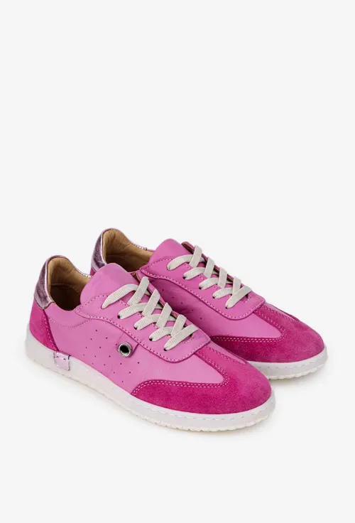 Pantofi dama NUR roz cu fuchsia din piele picture - 2