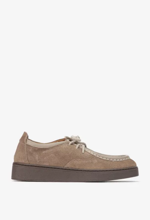 Pantofi dama NUR taupe din piele intoarsa picture - 4