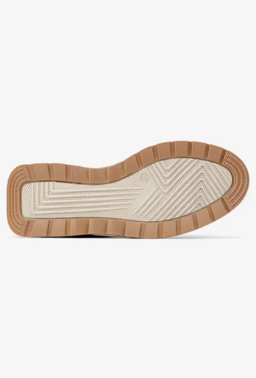 Pantofi dama taupe din piele cu imprimeu si ornament picture - 6