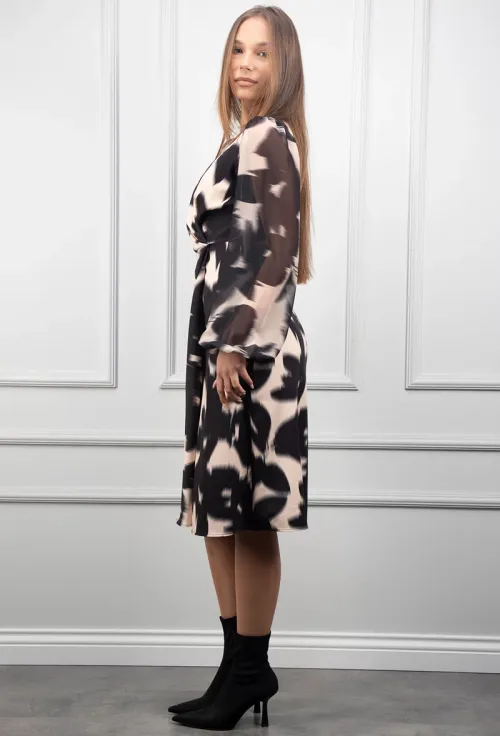 Rochie cu imprimeu negru picture - 4