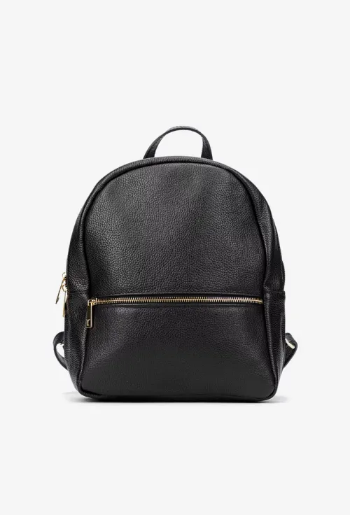 Rucsac dama din piele texturata neagra picture - 2